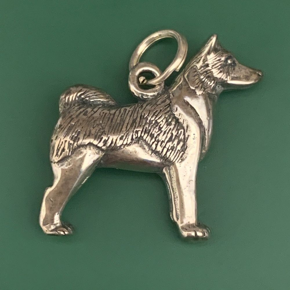 .925 Akita Sterling Silver Jewelry Charm #family pet #dog